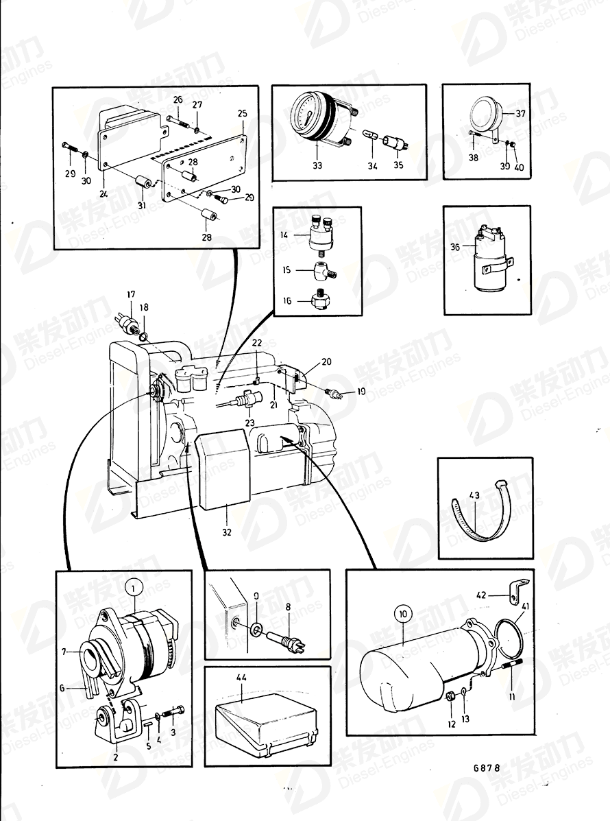 volvo penta Bracket 830626 Drawing